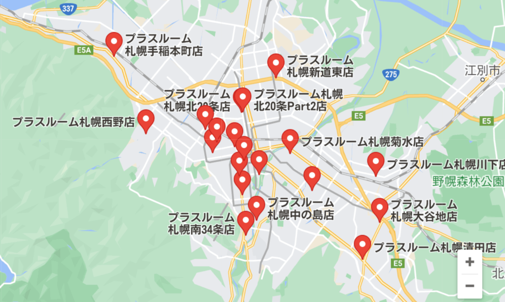 Google Mapトランクルーム札幌