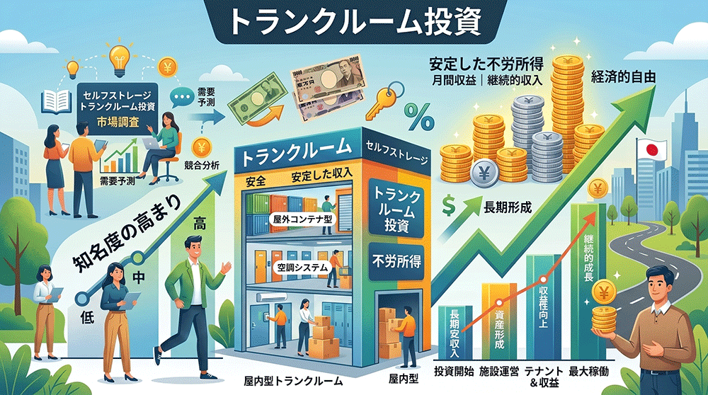 トランクルーム投資は長期的に考える