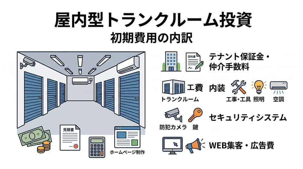 トランクルーム投資の初期費用